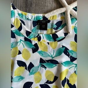 Ann Taylor Lemon Print Blouse